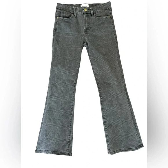 Ladies Frame Super Stretch, High Rise, Bootcut Crop Denim, Size 25 - Picture 1 of 5